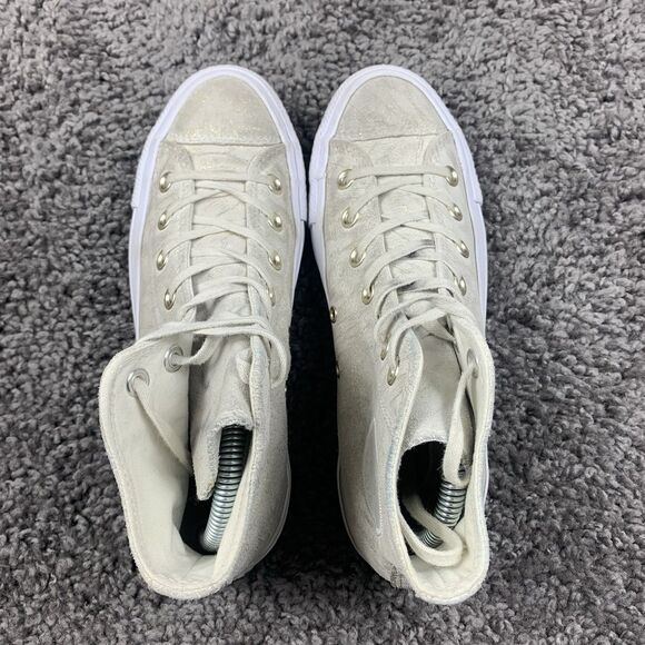 Converse Chuck Taylor All Star Hi Women's 7 Shoes Buff-Buff-White 557937C - Picture 5 of 8